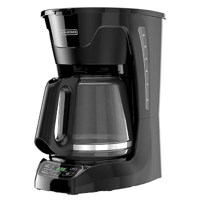 Black + Decker CM1100B 12 Cup Programmable Coffeemaker, Black.