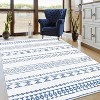Washable Boho Area Rug Non Slip Low Pile Indoor Carpet Stain Resistant Soft Floor Cover for Living Room Bedroom Office - 2 of 4