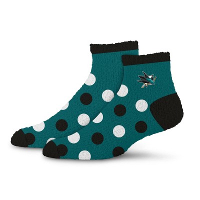 NHL San Jose Sharks Dotty Fuzzy Socks - One Size Fits Most