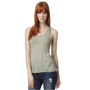 Aeropostale Womens Sheer striped Tank Top, Yellow, Large - 1 of 3