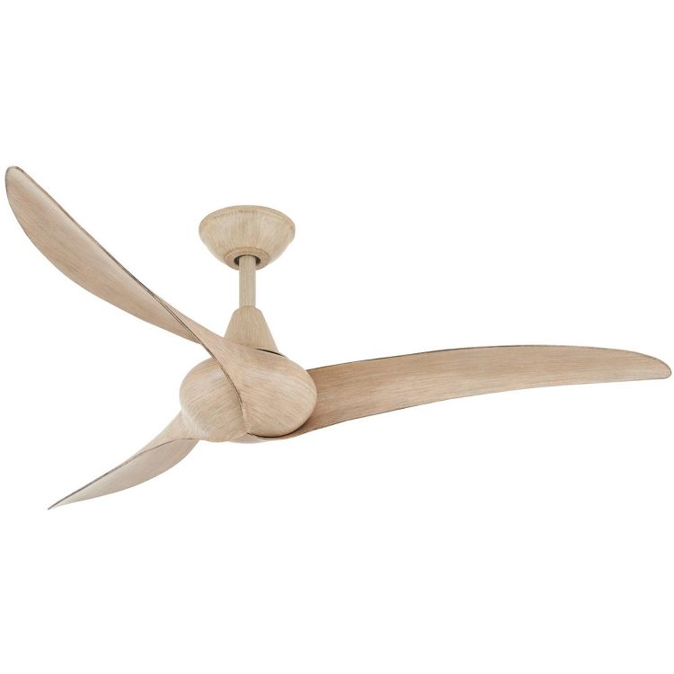 52" Minka Aire Wave White Oak Finish Indoor Ceiling Fan with Remote, 1 of 2