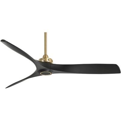 60" Minka Aire Modern Indoor Ceiling Fan with Remote Control Soft Brass Black for Living Room Kitchen Bedroom Family Dining House