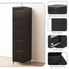 Makeace 5-Drawer Black Metal Vertical File Cabinet with Lock & Wheels, Heavy-Duty Storage for A4/Letter/Legal Files, Home Office Organizer - 4 of 4
