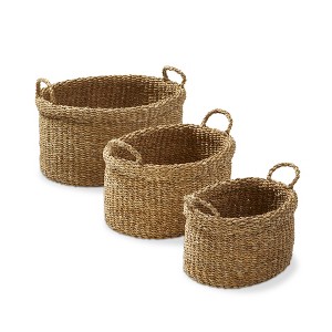 Tag Oval Folding Basket W/Handle S/3 - 1 of 2