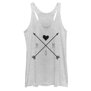 Women's CHIN UP Mom Crossed Arrows Racerback Tank Top - 1 of 3