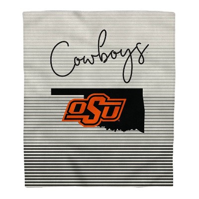 NCAA Oklahoma State Cowboys Ultra Fleece State Stripe Blanket