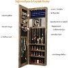 Gulches Fashion Simple Jewelry Storage Mirror Cabinet With LED Lights Can Be Hung On The Door Or Wall - 2 of 4