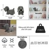Evideco French Home Goods 3D Dog Fabric Weighted Bag Door Stop 2.3 lbs Black White - 3 of 4