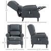 Vibrating Massage Recliner Chair with Heat, Wingback Push Back Reclining Chair for Living Room - 3 of 4
