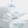 Waterproof Pillow Protectors with Zipper Noiseless TPU Backing Waterproof Zippered Pillowcases Encasement - Cotton Passion - 3 of 4