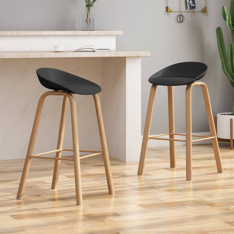 Set of 2 Commodore Modern Barstool - Christopher Knight Home, 3 of 9