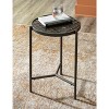 Doraley Chairside End Table Black/Gray/Brown/Beige - Signature Design by Ashley: Contemporary Honeycomb, Metal Base - 2 of 4