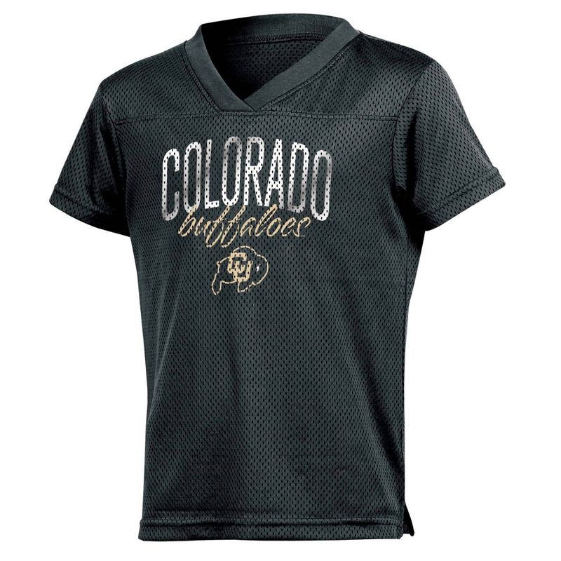 NCAA Colorado Buffaloes Girls&#39; Mesh T-Shirt Jersey, 1 of 4