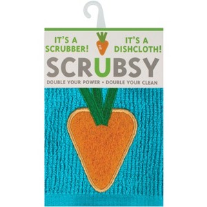 MU Kitchen Scrubsy Dish Cloth and Scrubber, Carrot, Set of 3 - 1 of 2