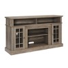 Runesay 58" Classic Gray Wash TV Stand with Cabinet & Open Shelves, Fits TVs Up to 65" - 2 of 4