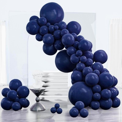 PartyWoo Balloons Navy Blue Pearl 18 12 10 5 Inch 85 pcs