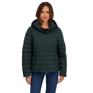 Women's Winter Short Stretch Packable Puffer Coat - S.E.B. By SEBBY - 1 of 4