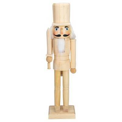 Northlight 15" Unfinished Paintable Wooden Christmas Nutcracker with Sword