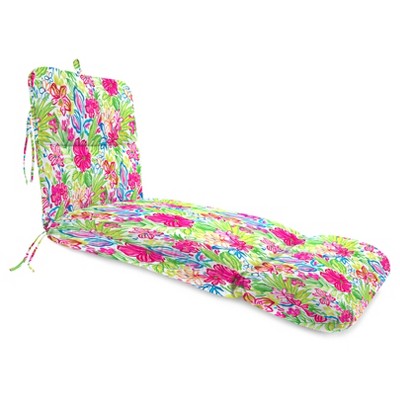 Outdoor Knife Edge Chaise Lounge Cushion In Valeda Island - Jordan Manufacturing