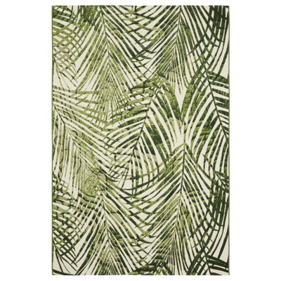 Oriental Weavers Naples 1572X Green / Ivory Indoor /Outdoor Area Rug - 5'3" x 7'6"