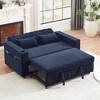 Whisen 61.4" Pull-out Sofa Bed Convertible Couch Loveseat Sofa Modern Sleeper Sofa - 3 of 4