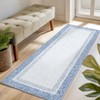 Washable Rug Modern Bordered Non Slip Rug Foldable Stain Resistant Rugs Geometric Low Pile Neutral Indoor Carpet for Bedroom Home Office Kids Room - 2 of 4