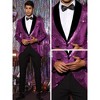 INSPIRE CHIC Men's Shawl Lapel Wedding Party Shiny Sequin Tuxedo Tailcoat - 4 of 4