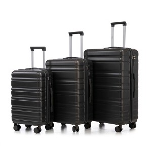 TUYOHW 20/24/28 Inch 3 PCs Carry on Suitcase Sets with Combination Lock,Carry on Luggage Sets with Spinner Wheels for Family Trips - 1 of 4