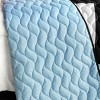 Slickblue 3 PC Full/Queen Quilt Set Patchwork Reversible Vermicelli Quilted Geometric, Yellow/Pink - 4 of 4