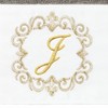 Linum Home Textiles 100% Turkish Cotton MONICA Gold Thread 2PC Embellished Hand Towel Set - 3 of 3