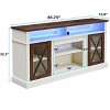 NicBex Farmhouse Style TV Stand with Outlet Media Console with Adjustable Storage Shelves Entertainment Center - image 3 of 4