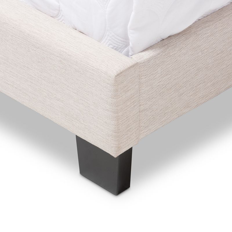 Full Hampton Modern and Contemporary Fabric Upholstered Bed Light Beige - Baxton Studio, 6 of 10