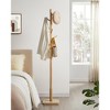 Solid Wood Coat Rack, Free Standing Hall Coat Tree with 8 Hooks, 3 Height Options, for Coats, Hats, Bags, Purses, for Entryway, Hallway - 3 of 4