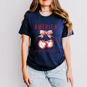 Simply Sage Market Land Of The Free Cherries Short Sleeve Tee - 1 of 4