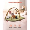 Leaf-Shaped Baby Play Gym Mat with 6 Sensory Toys, Tummy Time Pillow, Soft Washable Activity Mat for Newborn to 18 Months - 3 of 4