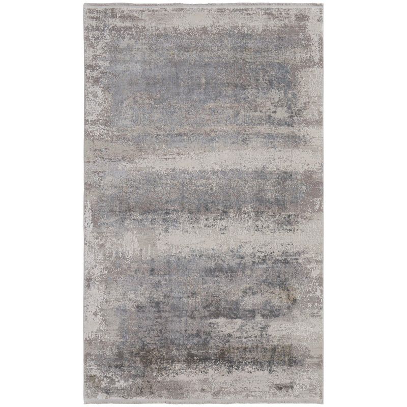Cadiz Modern Abstract Taupe/Gray/Silver Area Rug, 1 of 10