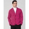 Lars Amadeus Men's Lightweight Notched Lapel Solid Color Long Sleeve Blazer - 4 of 4