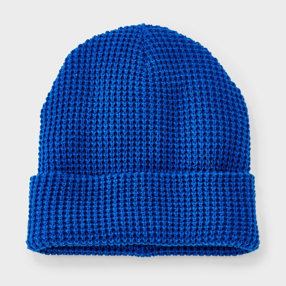 Men's Waffle Knit Beanie - Goodfellow & Co™ Blue