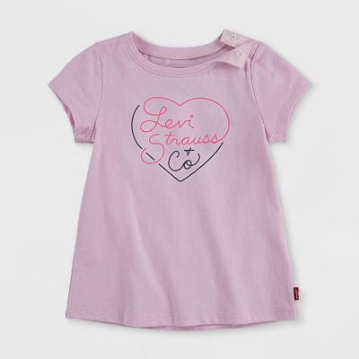 Levi's® Baby Girls' Graphic Short Sleeve T-Shirt - Pink 3M