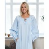 ADR Women's Cotton Nightgown, Long Sleeve Poet Nightshirt Ruffled Vintage Night Dress Gown - image 4 of 4