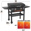 Blackstone 28" Omnivore Propane Griddle Combo with X Braced Hood, 2 Burners, Outdoor BBQ Grill Stove, Powder Coated Steel, 517 Sq. In. Cooking Top - image 2 of 4