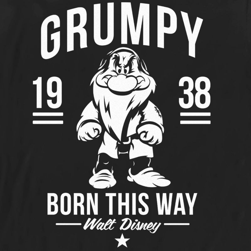Men's Snow White and the Seven Dwarves Grumpy Born This Way Long Sleeve Shirt, 2 of 5