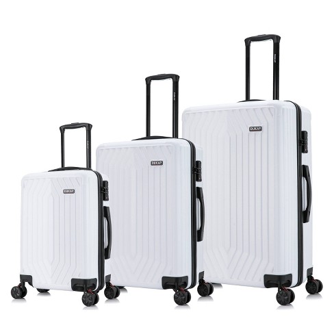 Dukap Stratos Lightweight 3pc Hardside Checked Spinner Luggage Set