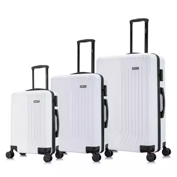 Dukap Discovery Lightweight Hardside Checked Spinner Luggage Set 3pc ...