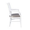 Aberle Arm Chair White - Linon: Beechwood Frame, Faux Leather, No Assembly Required - 4 of 4