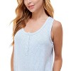 Emerson Road Woman's Whisper Rib Button Tank & Shorts Pajama Set - 4 of 4