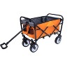 VYNXARIA Minimeetall Strap Collapsible Foldable Wagon Cart with strapping system, Beach Wagon , Utility Cart , Utility Wagon Grocery Cart,orange - 2 of 4