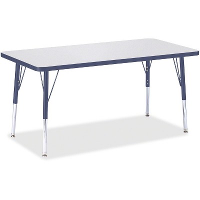 Jonti-Craft Berries Elementary Height Color Edge Rectangle Table (24 x 48) in Blue