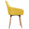 vidaXL Dining Chairs 2 pcs Yellow Fabric - 3 of 4