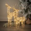 22"H and 18"H Sullivans Outdoor Lighted Reindeer - Set of 2  Gold - 3 of 4